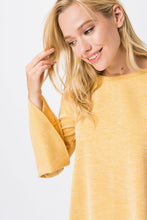 Load image into Gallery viewer, Ribbed Long Bell Sleeve Top