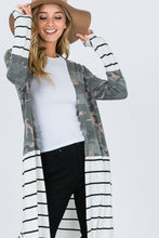 Load image into Gallery viewer, Striped Camo Cardigan