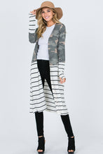 Load image into Gallery viewer, Striped Camo Cardigan