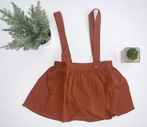 Daphne Classic Suspender Skirt - Camel